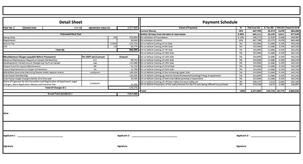 Mahindra Developers Kharadi Costing Plan